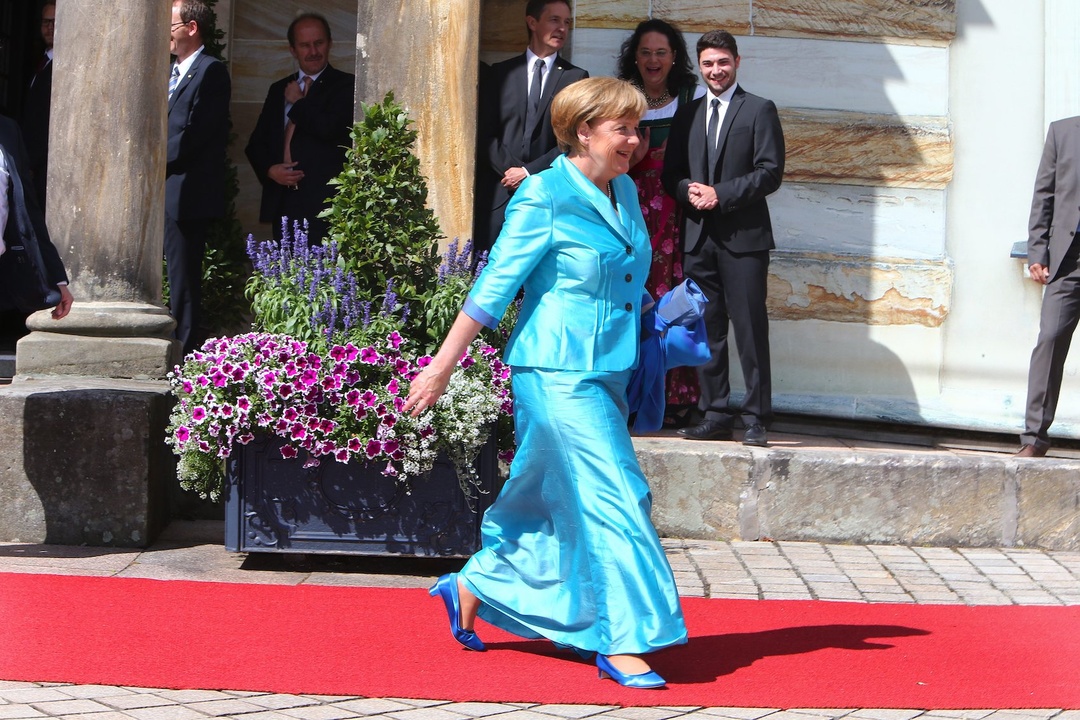 Bundeskanzlerin Angela Merkel zu Besuch bei den Bayreuther Festspielen. Foto: picture-alliance