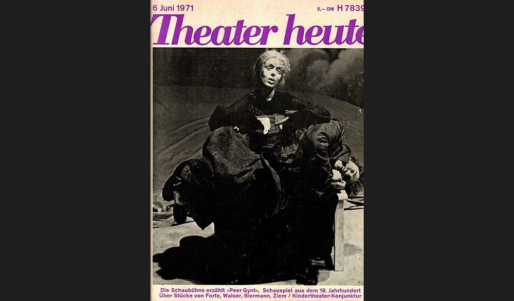 Cover der «Theter heute» vom Juni 1971 mit Bruno Ganz als Peer Gynt an der Berliner Schaubühne