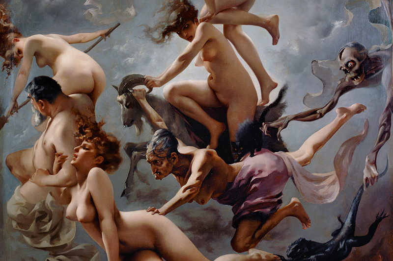 Detail aus «Der Aufbruch der Hexen» von Luis Ricardo Falero, 1878 © Privatsammlung, Monza – Italien