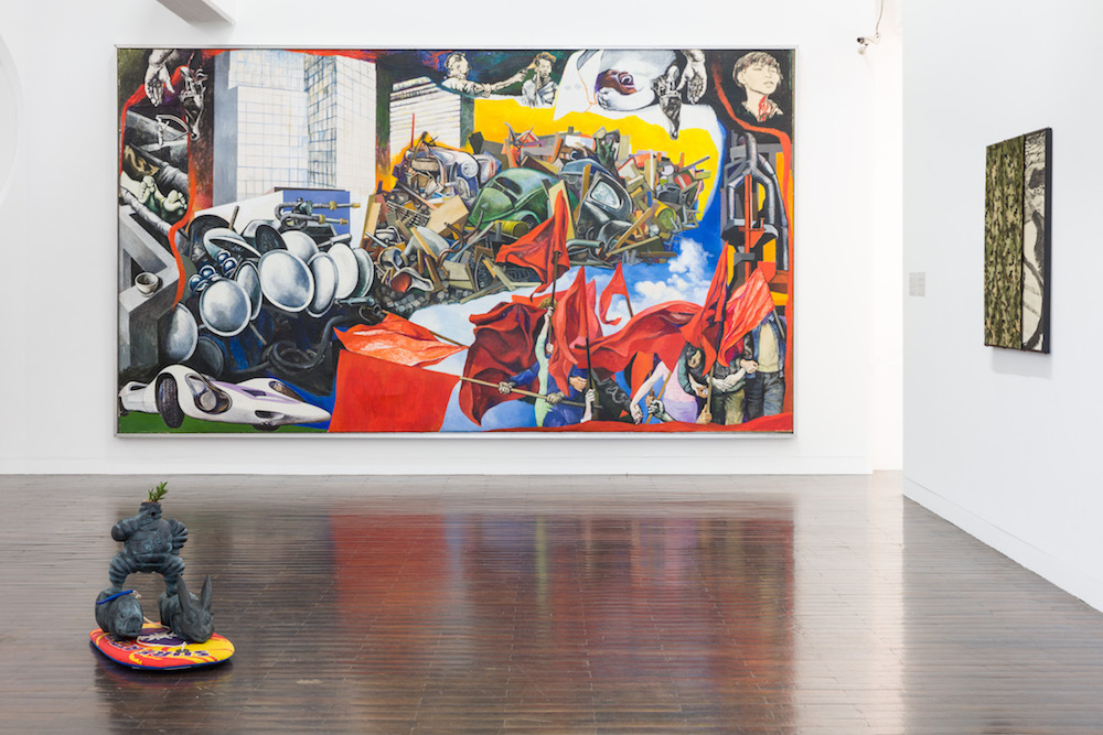 Das große Bild zeigt Renato Guttusos Werk «Maggio», Ausstellungsansicht Ludwig Forum Aachen, 2018. Foto: Carl Brunn 
