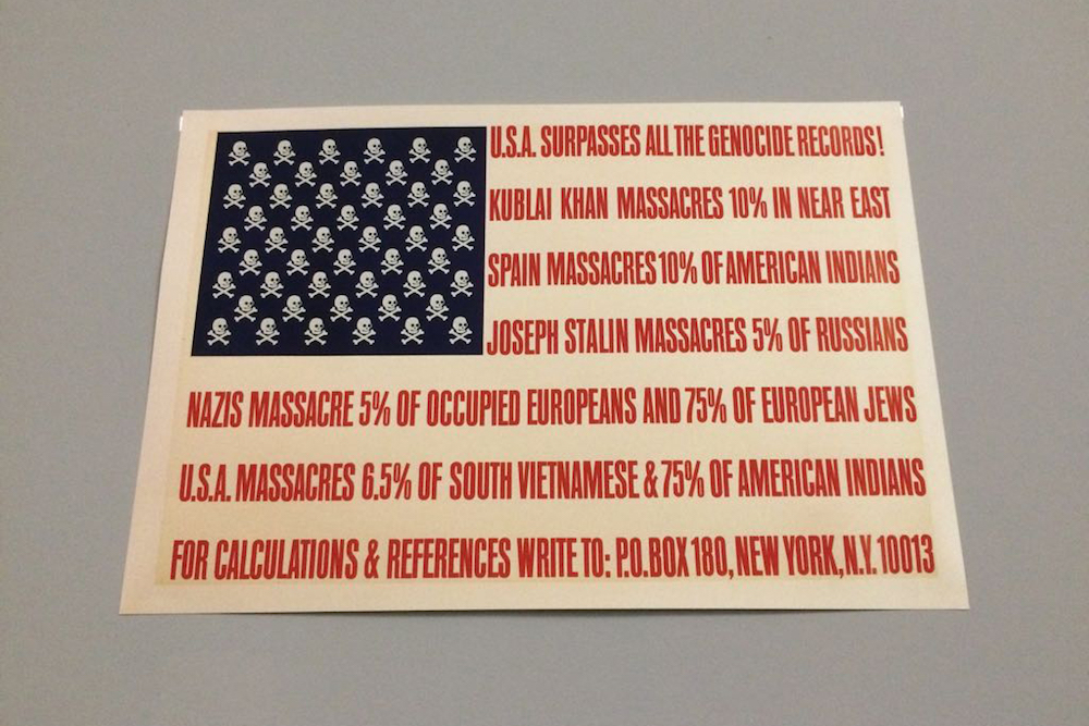 George Macunias: U.S.A. Surpasses All The Genocide Records (1966) – kaum war aus dem Sieger ein Freund geworden, zeigte sich die hässliche Seite der Supermacht, Foto: Bernd Feuchtner