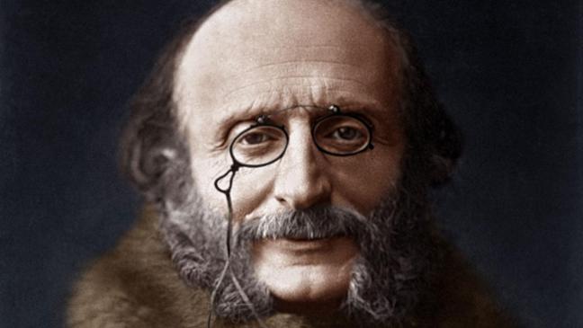 Der Komponist Jacques Offenbach in einer Aufnahme (koloriert) von 1876