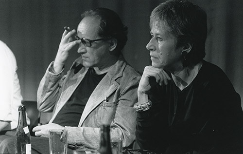 Hertling und Heiner Müller, 1988, Foto: Gerhard Kassner